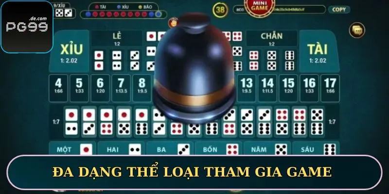 Đa dạng thể loại tham gia game